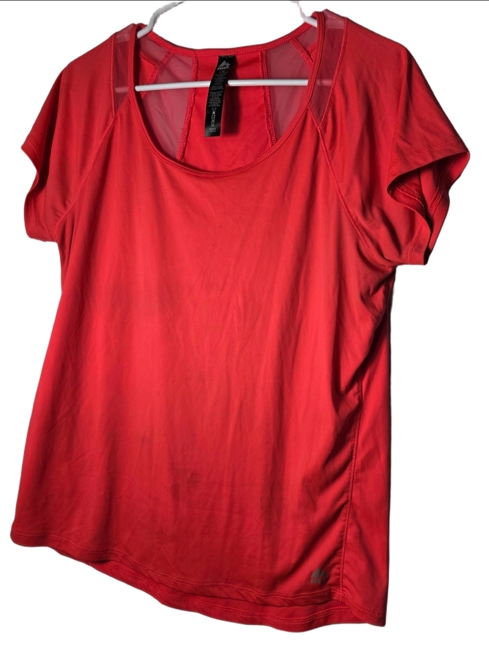 RBX Coral-Red Short Sleeve Performance Tee Large Workout Shirt Yoga Gym Y2K 90's